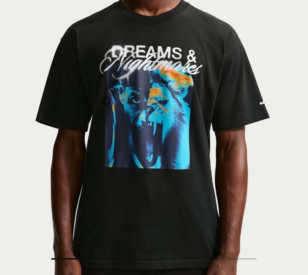 NWT Nike LeBron Dreams and Nightmares M90 Basketball T-Shirt Black Size XL